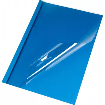 Chemise de reliure thermique LMG A4 3 mm bleu lin 50 pièces BMDLEM-BL-R3