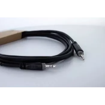 Câble audio jack 3,5 mm Cordial 14829, 1,5 m, noir, gaine PVC, paire torsadée