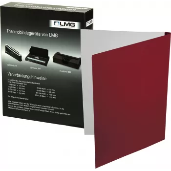 Couverture de reliure thermique LMG rouge A4 dos 3 mm pack de 50 BMDLEM-RO-R3