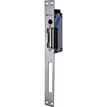 m-e modern-electronics F0513000024-B ouvre-porte électrique avec déverrouillage mécanique, fail-secure, 8-12 V AC/DC, force de maintien 3000 N, montage encastré, gris