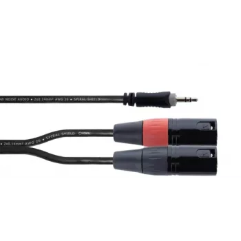 Cordial EY 1.5 WMM Câble adaptateur Y XLR - 3,5 mm TRS vers 2x XLR mâle, 1,5 m 14871