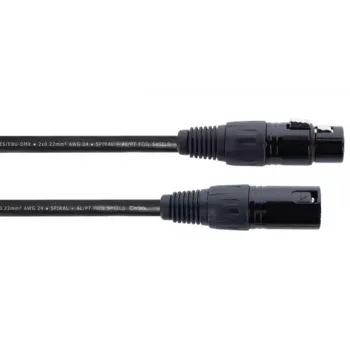 Cordial ED 0.5 FM Câble de liaison XLR [1x XLR femelle 3 broches - 1x XLR mâle 3 broches] 0,50 m noir (14898)
