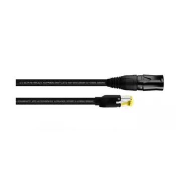 Cordial 15549 Câble patch CAT 5e S/UTP, RJ45, 3 m, noir, gaine PUR, Gigabit Ethernet