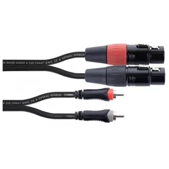 Cordial EU 1 FC Câble de liaison XLR vers RCA 1 m noir (14851)