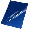 Chemises à reliure thermique LMG A4 bleu aspect cuir 1,5 mm dos, lot de 50 (LMG-BMDLM-BL-R1,5)