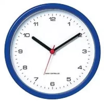PEWETA Radio-Controlled Wall Clock Design Blue 300 mm DCF77 Quartz 51.001.216