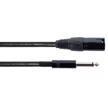 Câble audio Cordial EM 5 MP XLR vers jack mono 6,3 mm 5 m noir 14753