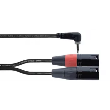 Câble adaptateur Y XLR Cordial EY 1 WRMM 3,5 mm TRS mâle vers 2x XLR mâle 1 m noir 14873