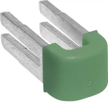 Barrette de pontage PE QuickConnect Hager KN99E, 2 pôles, vert/jaune, lot de 10