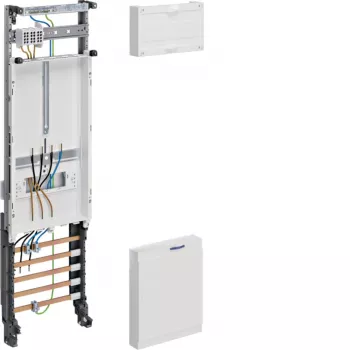 Hager ZH23X7 champ de comptage complet, 1 emplacement de compteur, 1 emplacement de pré-compteur, 1 niveau, 900x250mm, jeu de barres 5 pôles, 300mm, avec jeu de barres