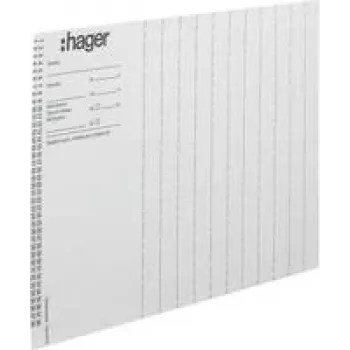 Feuilles d'étiquetage HAGER ZZ90B pour modules Legrand Mosaic, A4, blanches, lot de 10