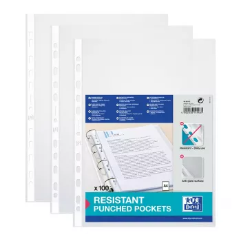 Pochette documentaire ELBA Standard DIN A4, PP, 0,09 mm, grainée, ouverte en haut, perforation Euro, sécurité documentaire, anti-reflet (71460)