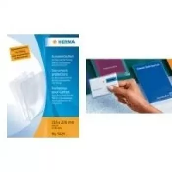 Pochettes pour cartes HERMA 5013 pour cartes de crédit, 58 x 87 mm, polypropylène, transparentes, lot de 25