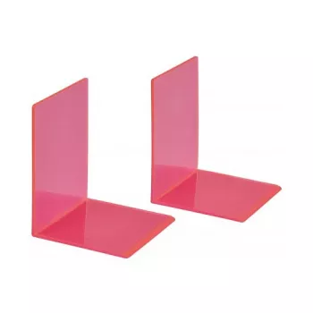 Serre-livres MAUL 10 x 10 x 13 cm rose néon (paire)