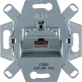 Hager G3139 Prise de données RJ45 Cat.6 blindée à encastrer pour goulotte de plinthe