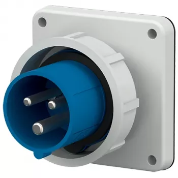 Prise encastrable MENNEKES 826 16 A 3 pôles 6h 230 V IP67 bleue