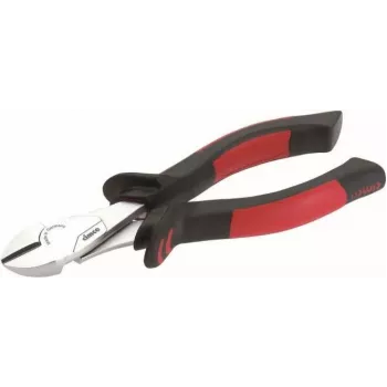 Pince coupante diagonale renforcée CIMCO 200mm, trempée à l'huile, lames trempées par induction, poignée ergonomique bi-matière, rouge/noir 100528
