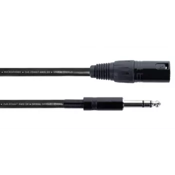 Câble audio Cordial EM 1 MV XLR vers jack TRS 6,3 mm 1 m noir 14810