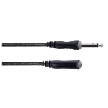 Câble de rallonge jack stéréo 6,3 mm Cordial 14826 10 m noir