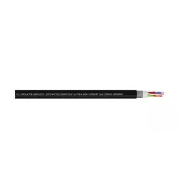 Câble patch RJ45 Cordial 15555 CAT 5e S/UTP 0,5 m noir gaine PUR
