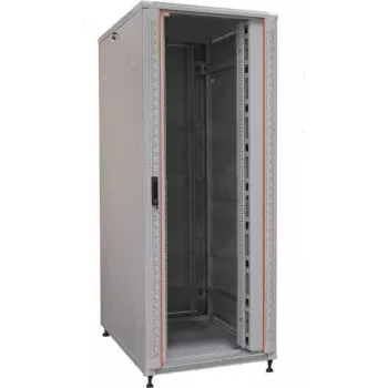 Rack serveur 19 inch IT-BUDGET SRK 42U, 800x1000 mm, porte verre/acier, passe-câbles, monté, gris clair (99ITB19SRK42810GGNM)