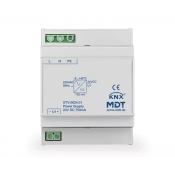 MDT STV-0024.01 Bus Power Supply 4TE DIN Rail 24V DC 750mA