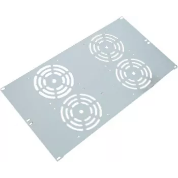 Panneau de ventilation 19 inch 6U IT-BUDGET pour 4 ventilateurs 120x120 mm gris clair 90ITBSRK19XNOFAN4G