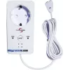 M-E MODERN-ELECTRONICS ME WA-5 Détecteur d'eau avec prise intégrée, 230V, câble de capteur 2m, alarme sonore >85dB, LED rouge, commutation de prise Schuko 16A
