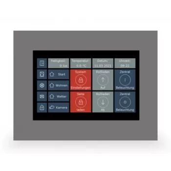 Panneau tactile VisuControl 7 inch MDT VC-0701.04, contrôleur de pièce KNX, noir
