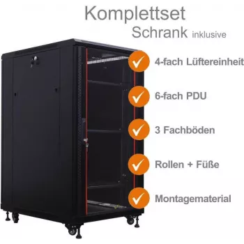Ensemble complet armoire réseau 19