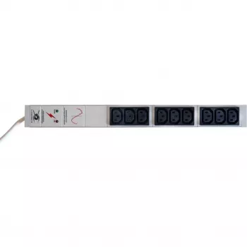 PDU rack 9 sorties C13 Liebernetz avec protection contre les surtensions et filtre EMI/RFI, gris clair 90LNSDL9C13NF