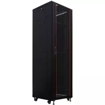 Rack serveur 19 pouces IT-BUDGET SRK - 42U - 600x1000 mm - Porte vitrée/acier - Flatpack - Noir 90ITB19SRK42610GSN