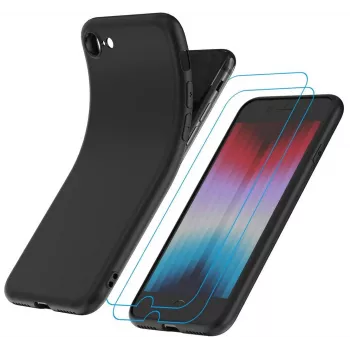 Coque Garegce pour iPhone SE 2022 / SE 2020 / 8 / 7 avec 2 protections d'écran en verre trempé