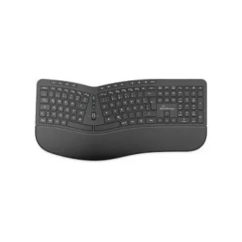 Clavier multimédia ergonomique sans fil MediaRange QWERTZ noir MROS279