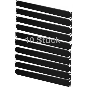 SPAR-PACK 10x panneaux aveugles pour rack 19 pouces IT-BUDGET 1U acier noir ZAA90ITBBP1HES