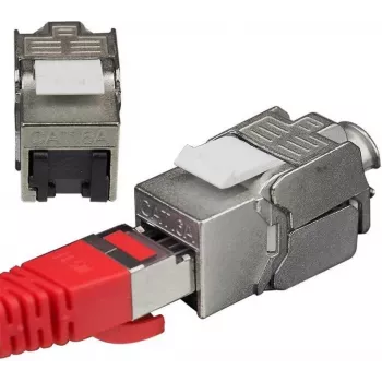 IT-BUDGET module Keystone RJ45 Business Cat.6A blindé sans outil Small Form Factor avec volet anti-poussière PoE+ (90ITBKM6ASS)