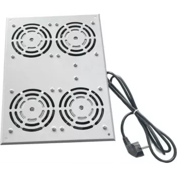 Unité de ventilation IT-BUDGET pour armoires sur pied SRK - 4 ventilateurs actifs - 640 m³/h - thermostat - interrupteur - gris clair (90ITB19SRKFAN4G)