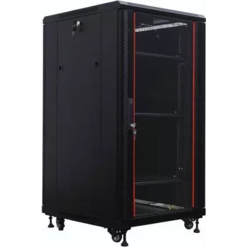 Baie réseau 19 pouces IT-BUDGET SRK - 22U - 600x800 mm - Porte vitrée/pleine - Flatpack - Noir (90ITB19SRK2268GSN)