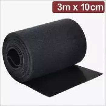 Rouleau de bande auto-agrippante Quadrios 24CA312 3 m x 10 cm noir