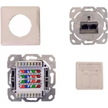 IT-BUDGET SPAR-PACK 10x prise de données Cat.6A 2 ports RJ45, entrée de câble horizontale, PoE+, blanc pur ZAA90ITBDDRW
