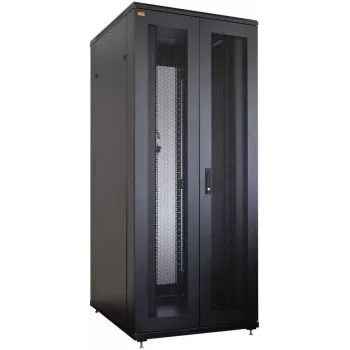 Baie serveur 19 pouces IT-BUDGET SRK - 42U - 800x1000 mm - Doubles portes perforées avant et arrière - Passe-câbles - Montée - noire 99ITB19SRK42810DTSNM