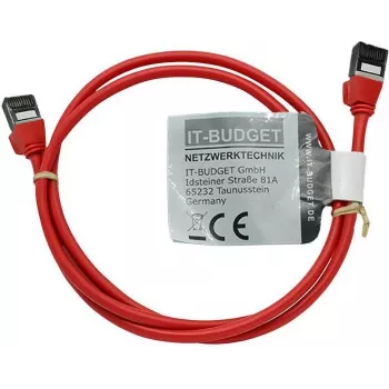 Câble patch slim IT-BUDGET Cat.8.1 S/FTP, 1,5 m, rouge 90ITBSLIM81PK15R