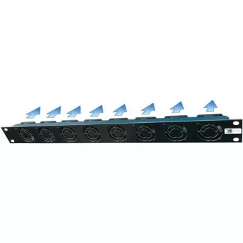 Unité de ventilation rack 1U 19 pouces Liebernetz, aspiration horizontale, 95 m³/h, 12 V DC, 34 dB, noire (90LN19LUE1HE8B)