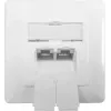 IT-BUDGET prise réseau données 2x RJ45 femelle Cat.6A blindée blanc clair encastrée horizontale PoE+ 90ITBDDSW