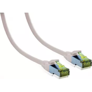 Câble patch premium tout cuivre IT-BUDGET Cat.6A avec câble brut Cat.7 600 MHz sans halogène PoE+ 10Gbit/s blanc 2 m (90ITB6A7PK2W)
