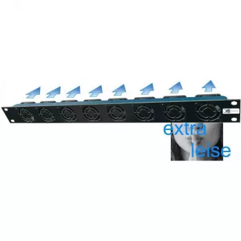 Unité de ventilation 19-SILENT Liebernetz - flux d'air horizontal entrée - 50 m³/h - 1U - 12V DC - ultra-silencieuse 15 dB - noir (90LN19LUE1HE8BS)
