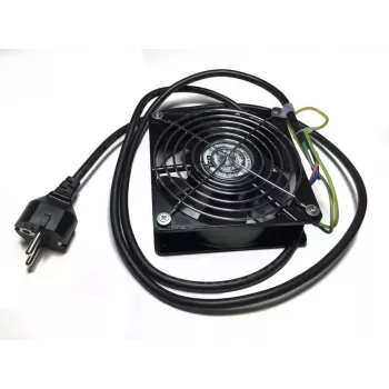 IT-BUDGET ensemble complet ventilateur pour armoire informatique - débit d'air 160 m³/h - 230 V - 1 ventilateur, câblé + grilles de protection, matériel de montage (90ITBLUESET1)
