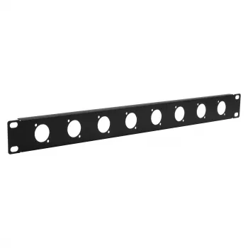 Panneau rack EXSYS 19 pouces 1U avec 8 découpes D-Type (XLR), noir EX-49297
