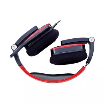 Thermaltake Tt eSPORTS SHOCK casque gaming, Royal Red, filaire 3,5 mm, circum-aural, micro rétractable, pliable