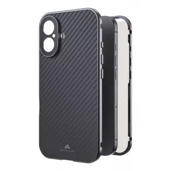 Black Rock Cover 360° verre pour Apple iPhone 16, véritable carbone (00228085)